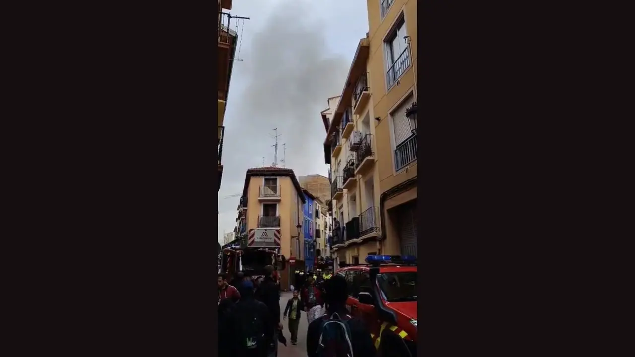 Incendio en la calle Zamoray.
