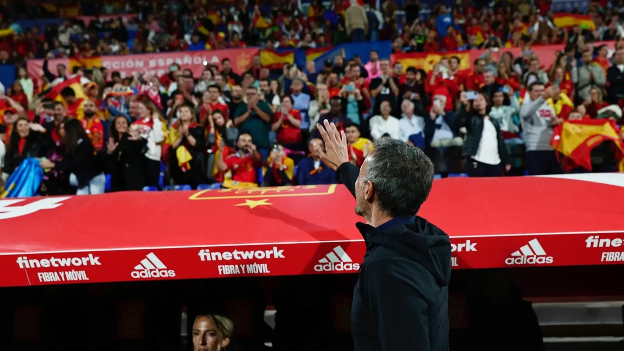 Luis Enrique durante el &uacute;ltimo partido de Espa&ntilde;a en La Romareda / RFEF