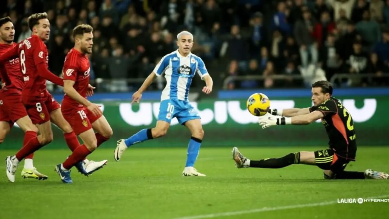 Yeremay durante el partido de ida ante el Real Zaragoza / LaLiga