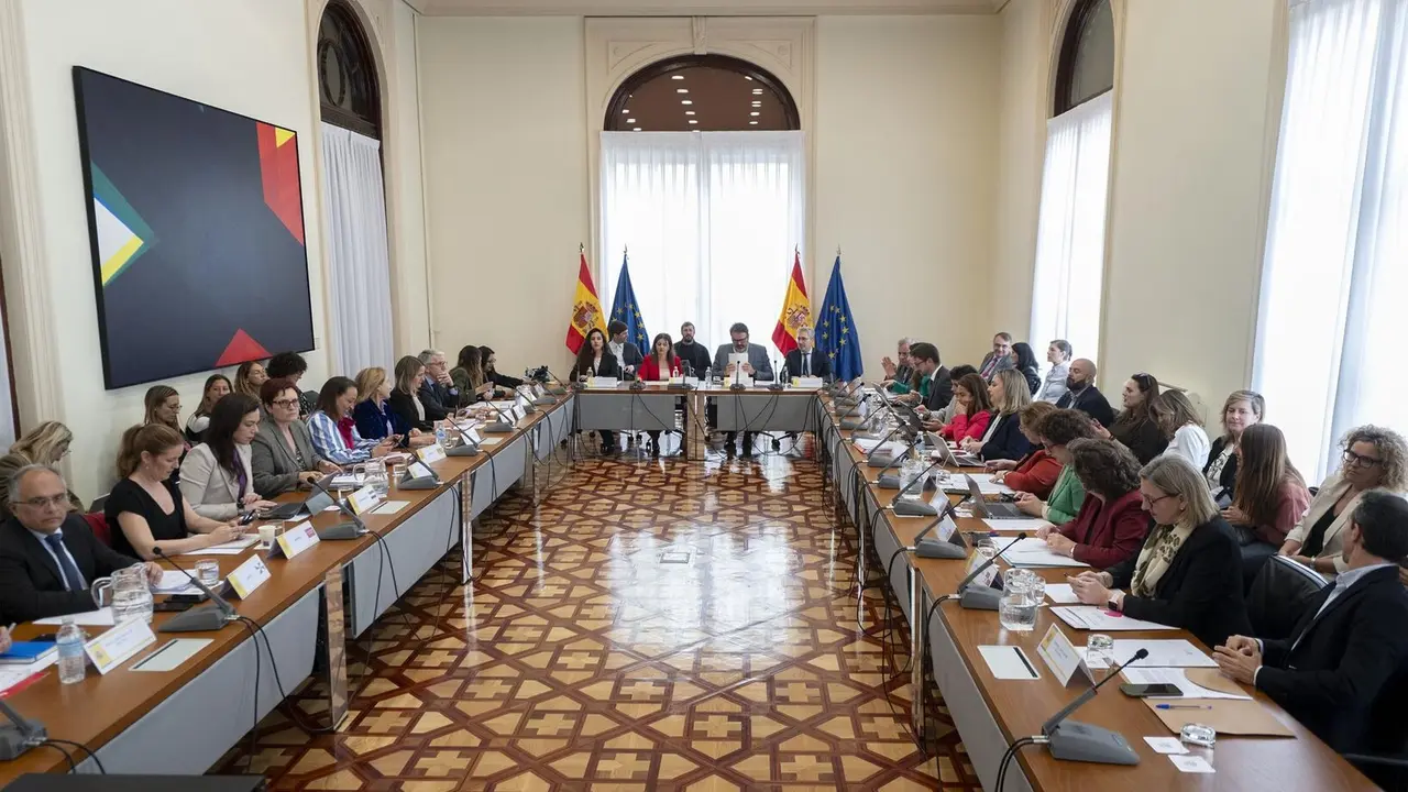 La ministra de Juventud e Infancia, Sira Rego, durante la reuni&oacute;n del Pleno de la Conferencia Sectorial de Infancia y Adolescencia, en la sede del Ministerio de Pol&iacute;tica Territorial y Memoria Democr&aacute;tica, a 5 de mayo de 2025, en Madrid (Espa&ntilde;a). / EP