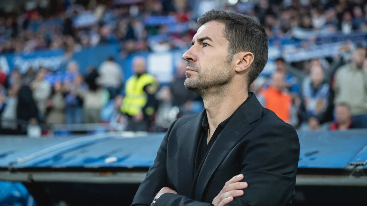 Gabi con el Real Zaragoza / MARCOS CEBRI&Aacute;N