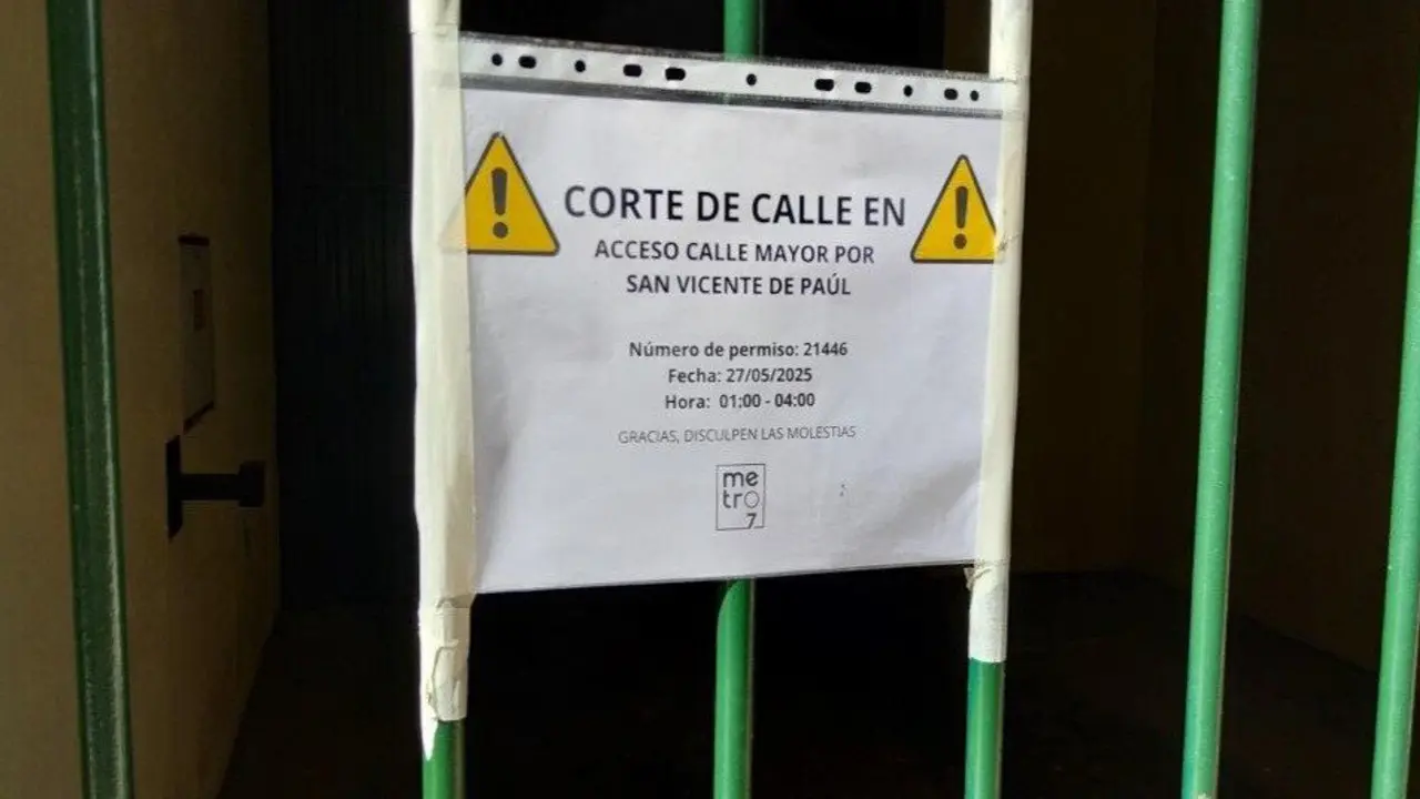 Aviso de obras en horario nocturno. /Asociaci&oacute;n Stop Ruido Zaragoza