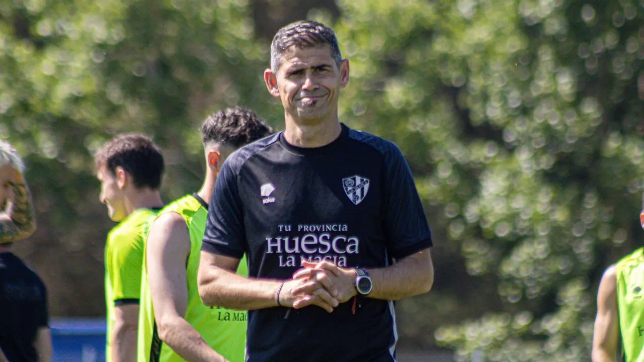 Antonio Hidalgo durante un entrenamiento / SD Huesca
