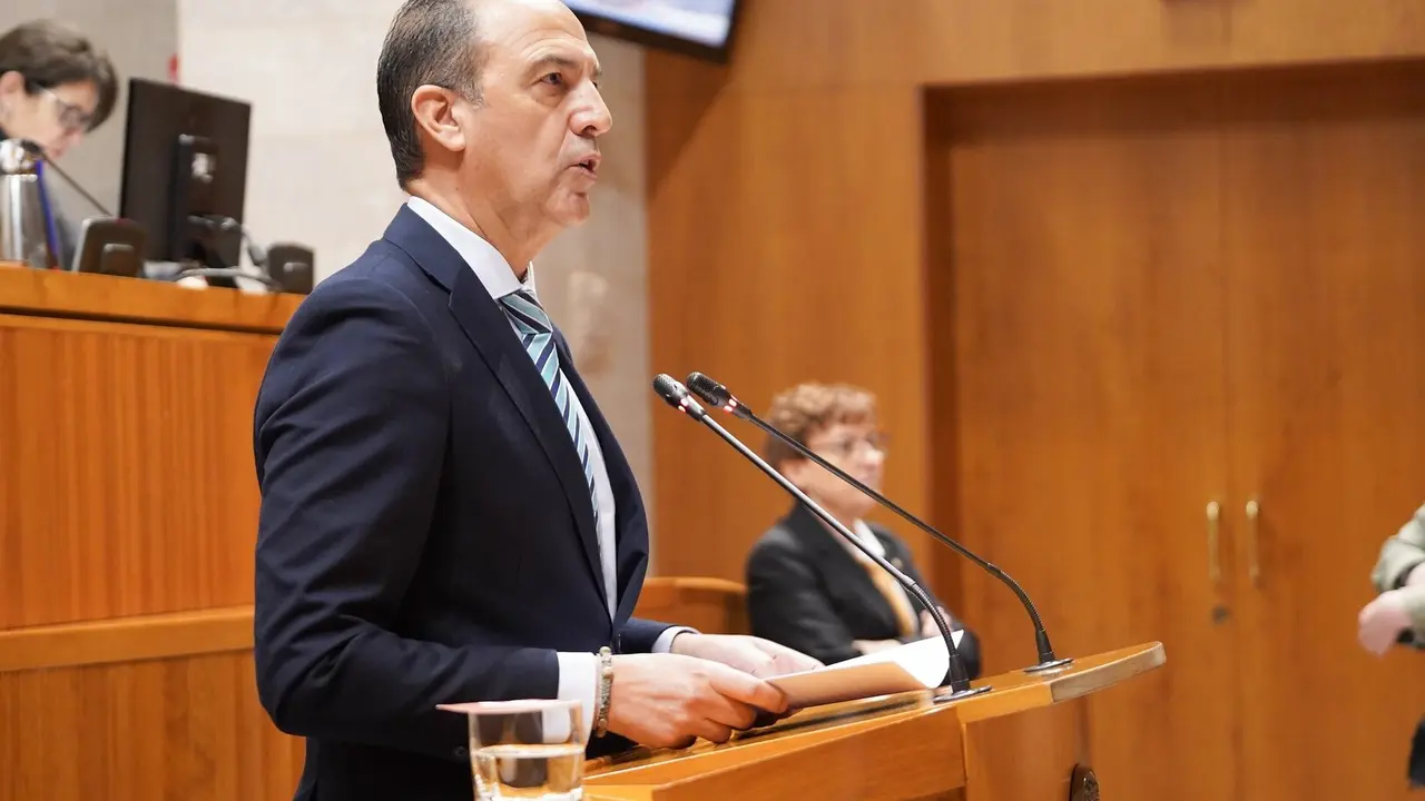 El consejero de Sanidad, Jos&eacute; Luis Bancalero, en las Cortes