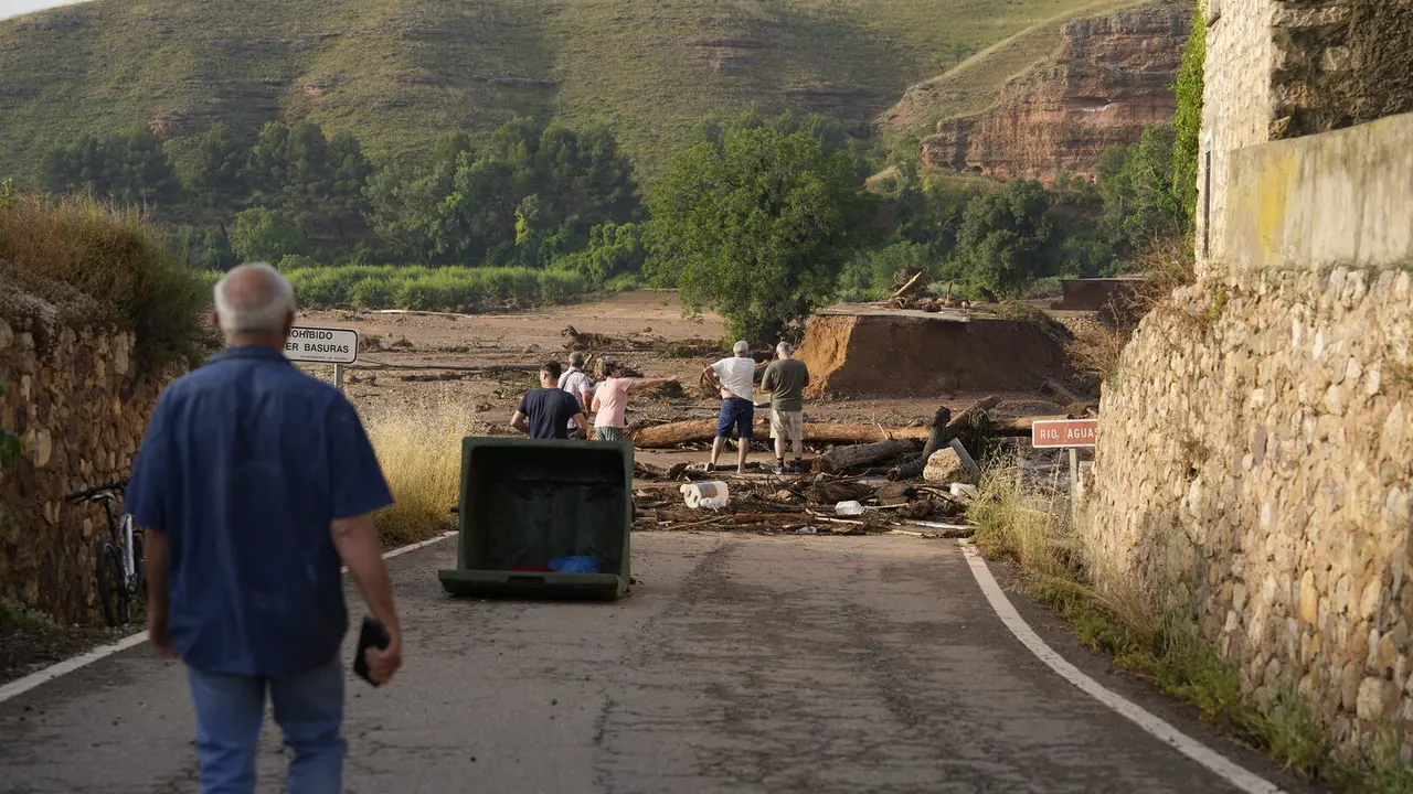 Tormentas el pasado mes de junio en la comarca del Campo de Belchite ./ &Aacute;lvaro Calvo