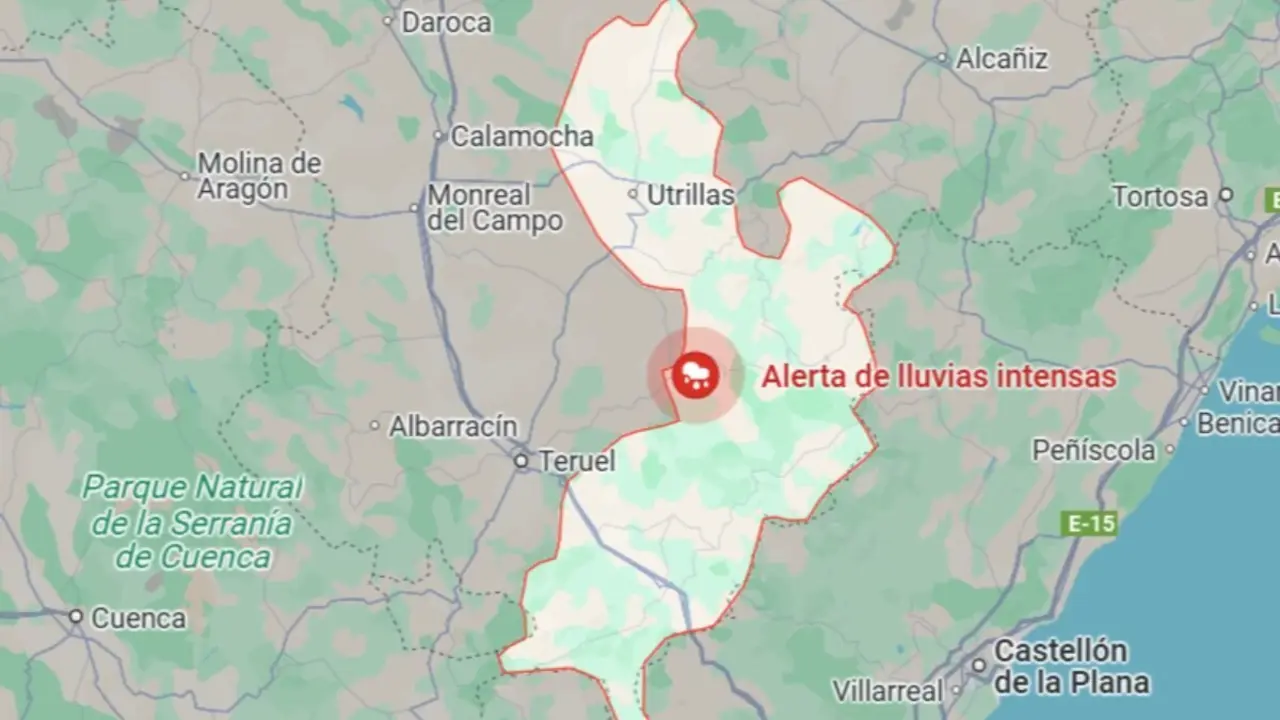 La AEMET lanza alerta por tormenta en Javalambre y Maestrazgo