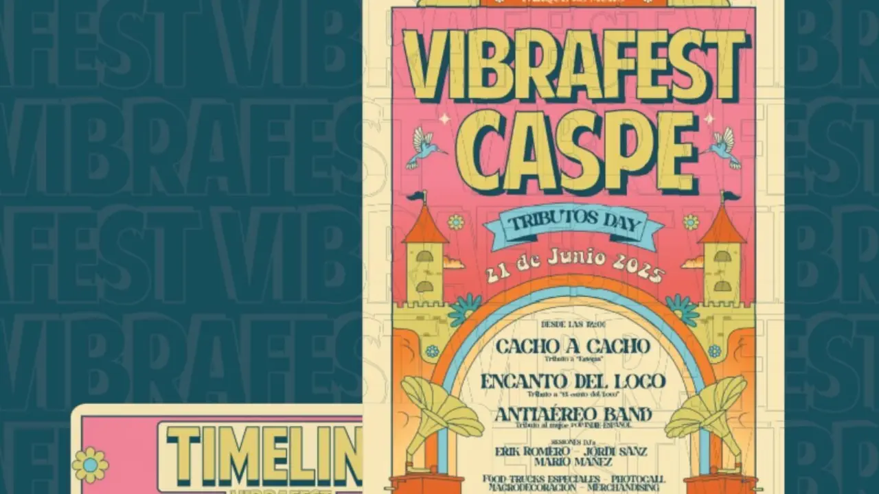 Cartel del Festival Vibrafest de Caspe.