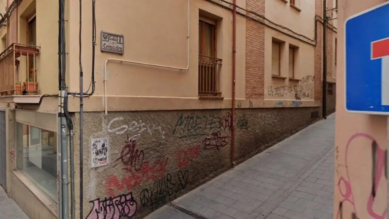 Calle Comadre en Teruel, lugar donde se produjo la intervenci&oacute;n policial y recuperaci&oacute;n del 'm&oacute;vil' robado/H.A.