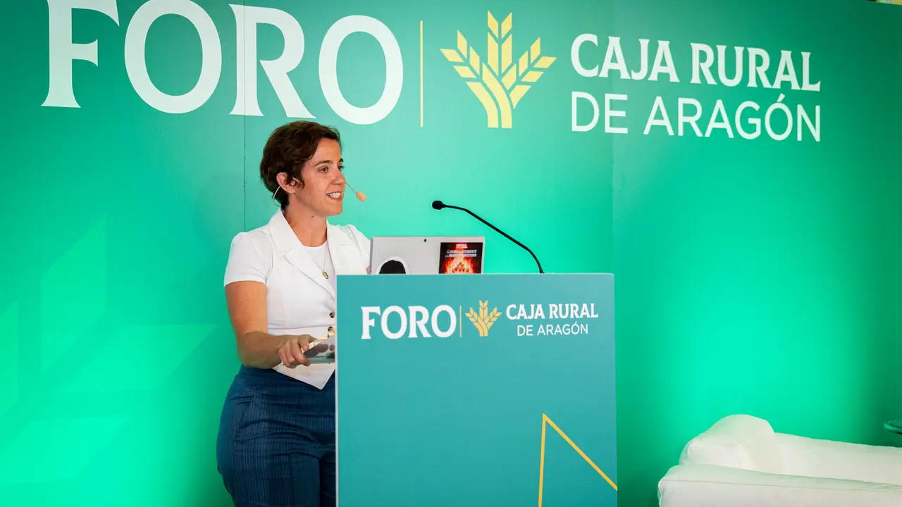La presidenta del ICEX, Elisa Carbonell, en Zaragoza.