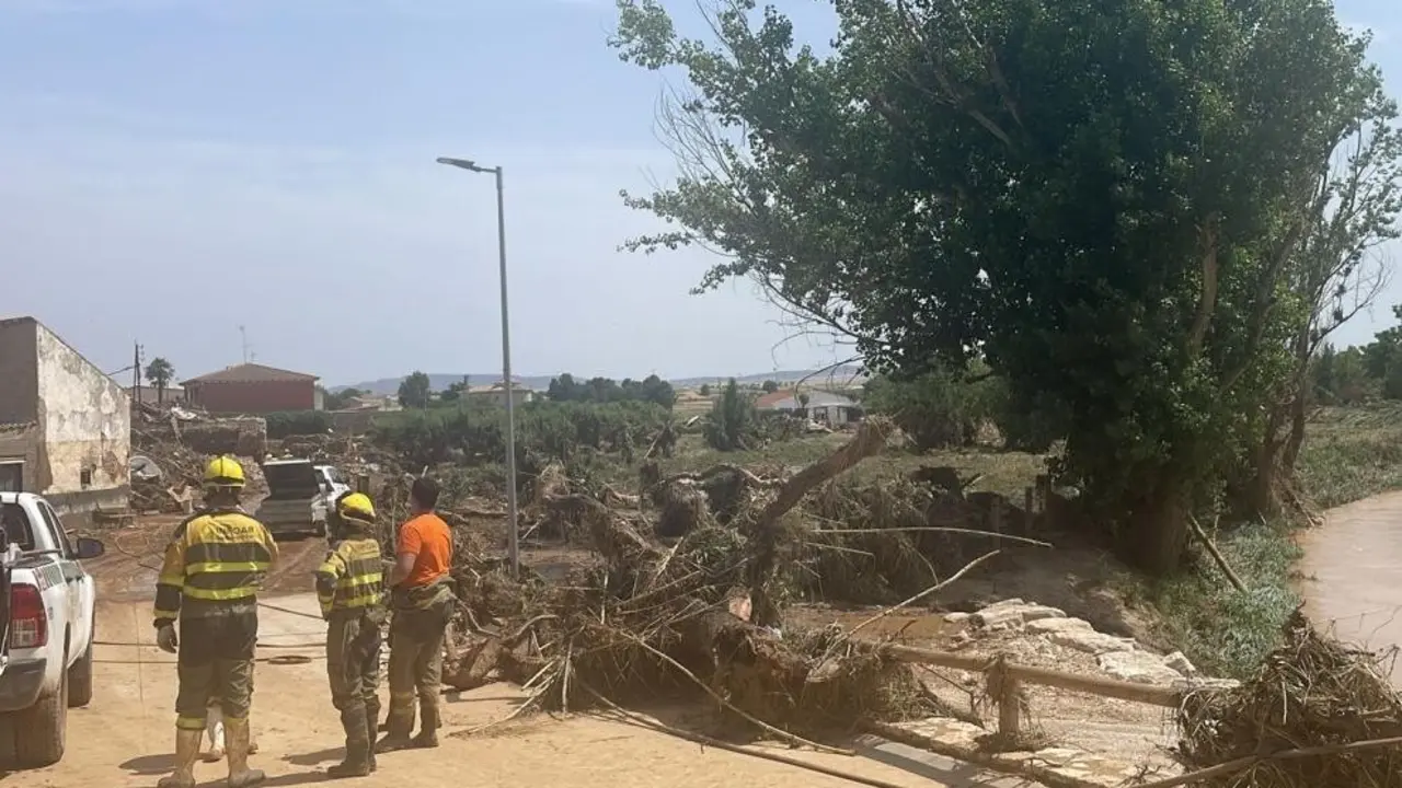 El municipio de Letux, afectado por las riadas el 13 de junio de 2025./ EP