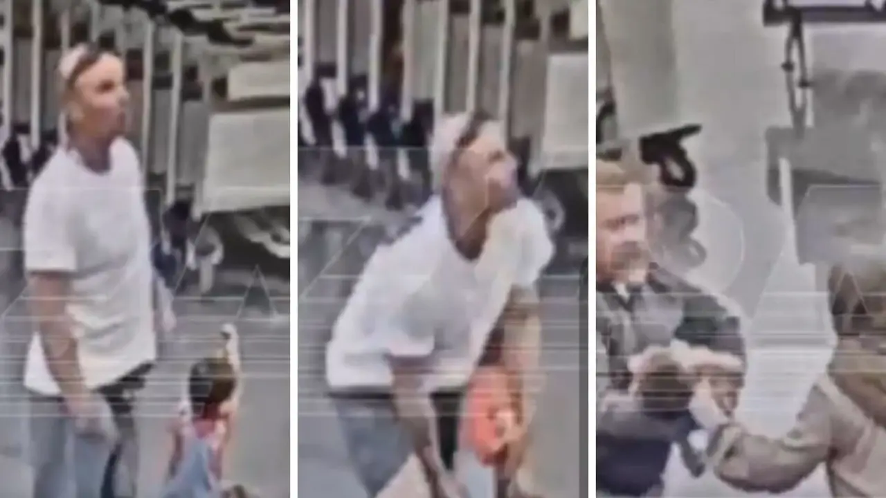 Momento de la agresi&oacute;n en el Aeropuerto de Mosc&uacute; / X