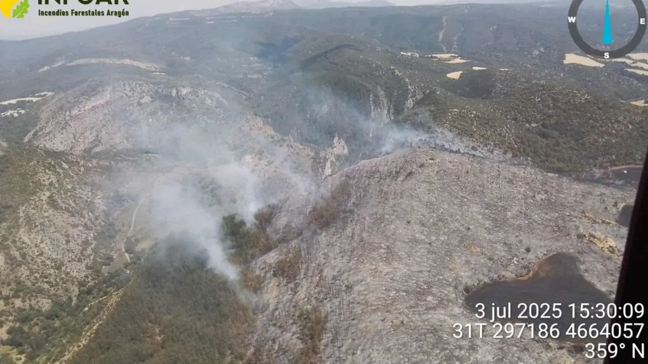 Incendio de Tolva desde el cielo / E.Press