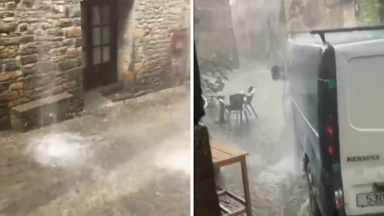 Inundaciones en A&iacute;nsa ayer 3 julio / Clips extra&iacute;dos v&iacute;deo @Crondadora