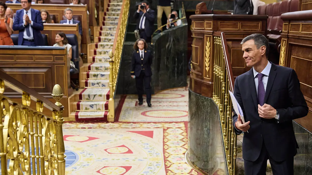 El presidente del Gobierno, Pedro S&aacute;nchez, en el Congreso de los Diputados./ EP