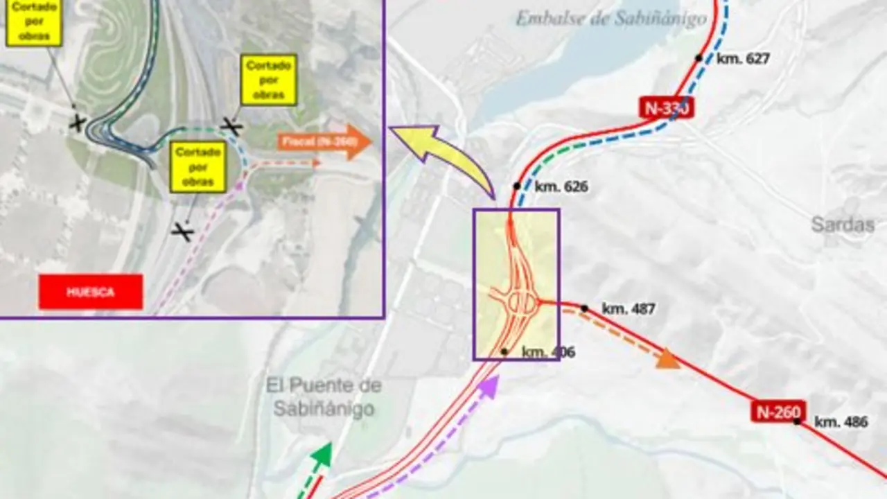 Movimientos desde Huesca. / MINISTERIO DE TRANSPORTES