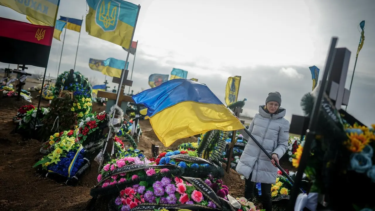 Bandera ucraniana - Kay Nietfeld/dpa