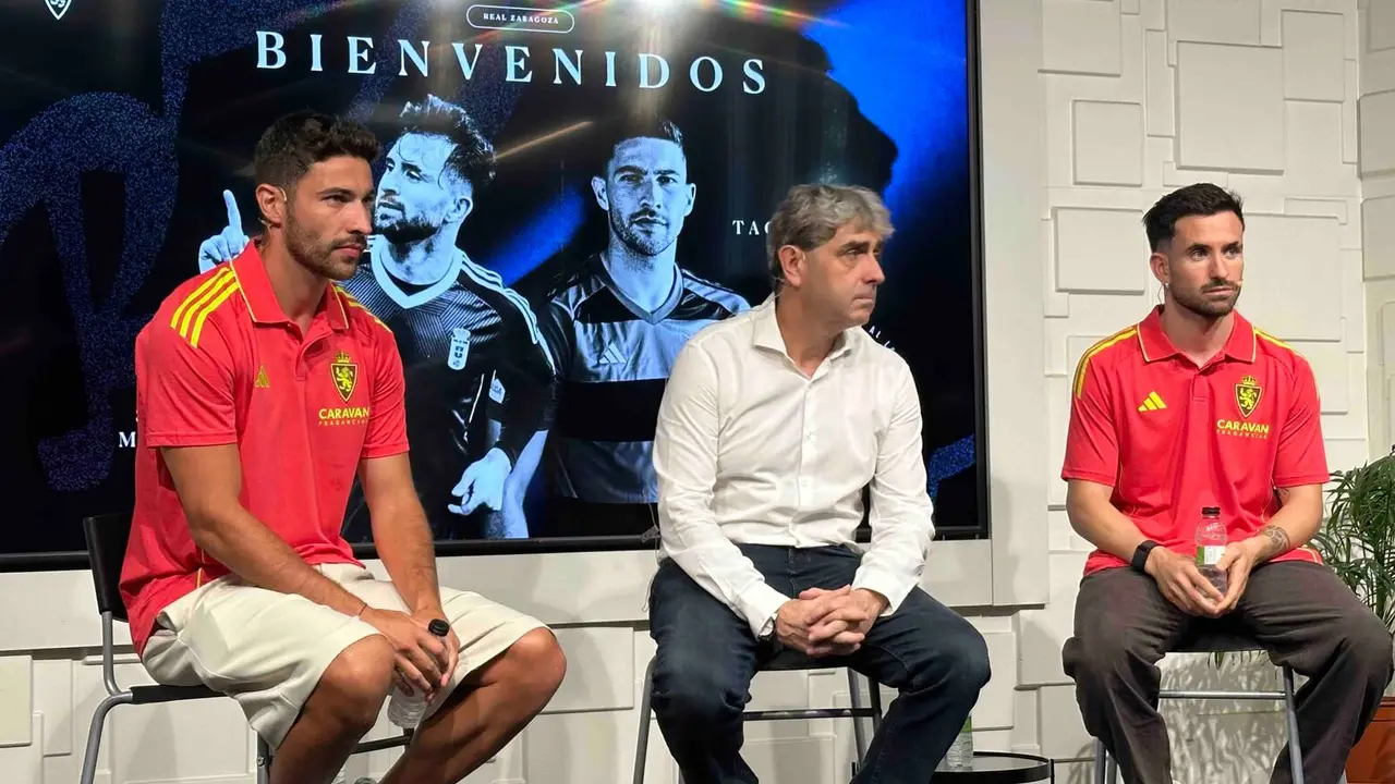 Txema Indias junto a Tachi y Moyano / HOY ARAG&Oacute;N