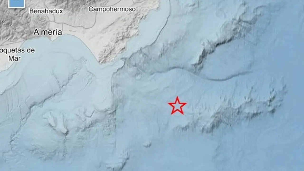 Terremoto de 5,5 registrado por el Instituto Geogr&aacute;fico Nacional (IGN) en la costa de Almer&iacute;a - EL INSTITUTO GEOGR&Aacute;FICO NACIONAL (IGN)