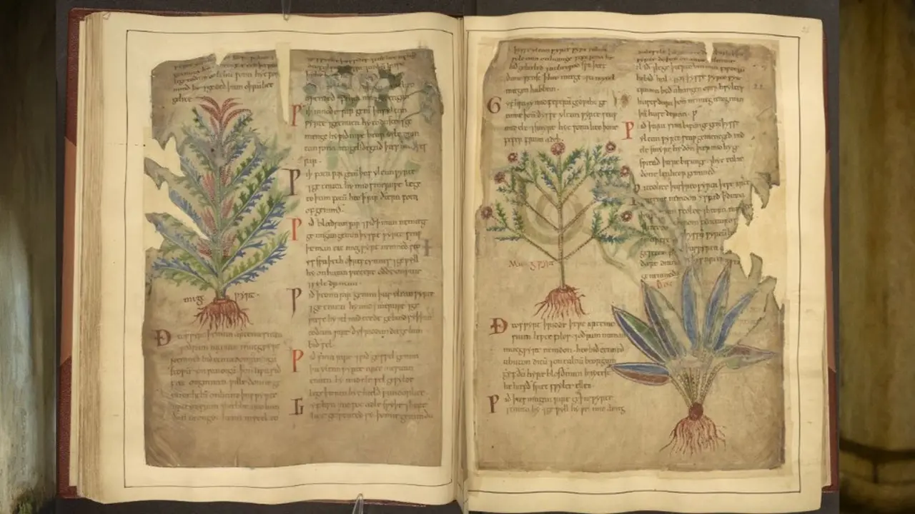 Manuscritos medievales como el MS Cotton Vitellius C III destacan usos de hierbas que reflejan las tendencias de bienestar modernas. - THE BRITISH LIBRARY