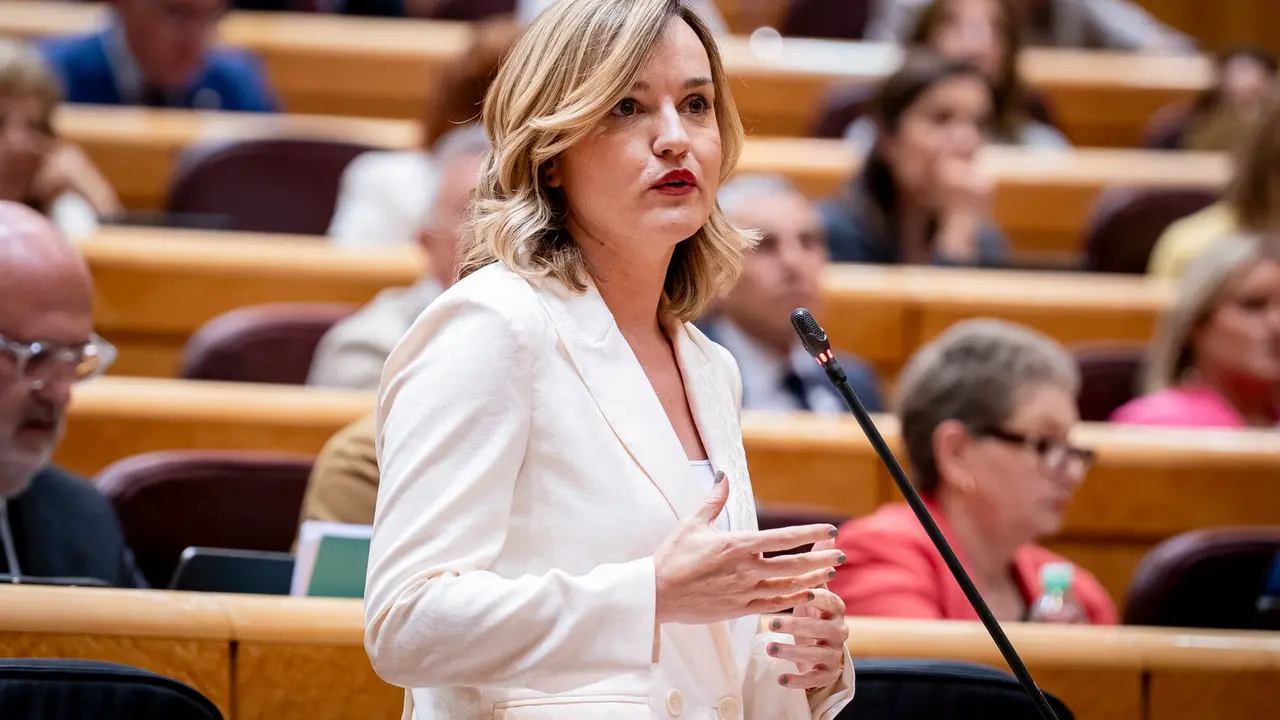 La ministra de Educaci&oacute;n y Deportes, Pilar Alegr&iacute;a, en el Senado./ EP