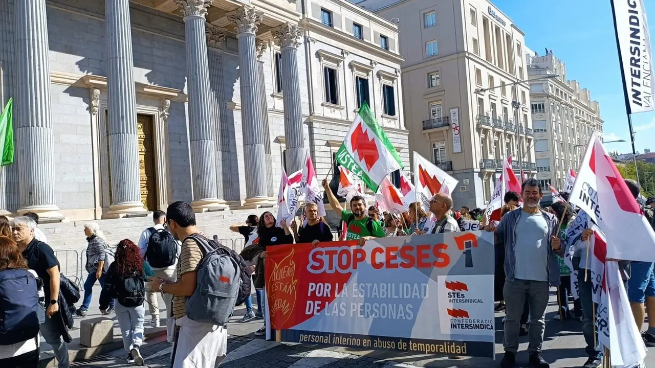 Manifestaci&oacute;n STEA en el Congreso de los Diputados. / STEA
