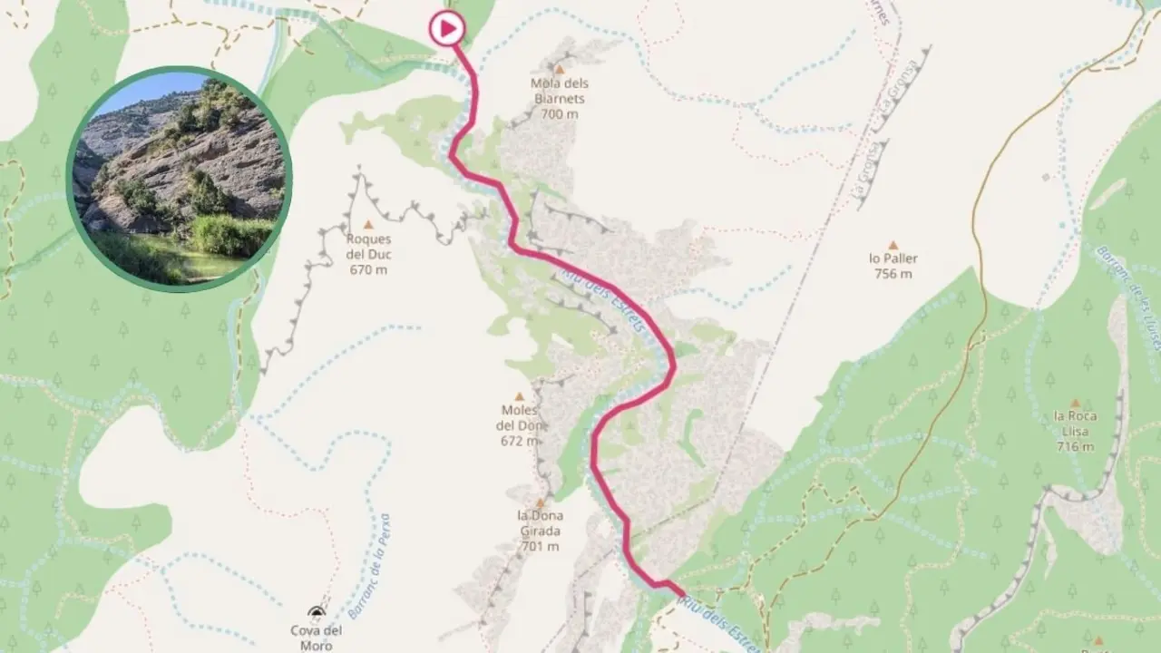La ruta cerca de Teruel que atraviesa un imponente ca&ntilde;&oacute;n y sigue el curso de un r&iacute;o