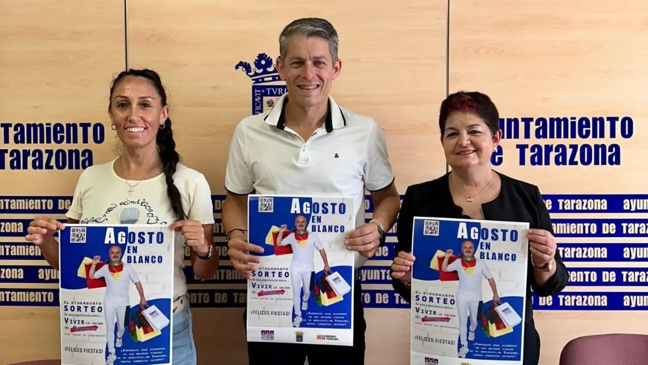Presentaci&oacute;n de la campa&ntilde;a "Agosto en blanco" de Tarazona 2025.