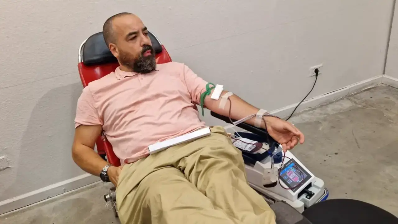 Primera edici&oacute;n del Prelaurentis solidario de donaci&oacute;n de sangre en Huesca. Foto Myriam Mart&iacute;nez