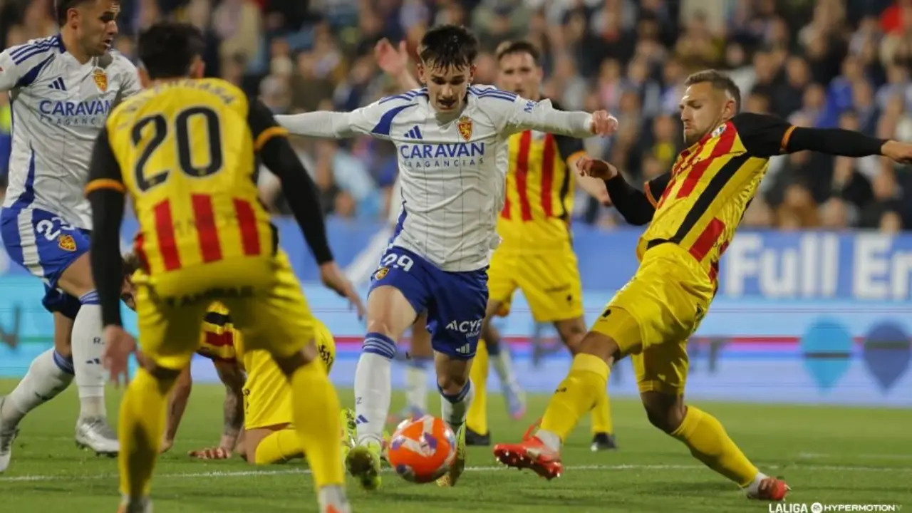Imagen durante el derbi aragon&eacute;s entre Real Zaragoza y SD Huesca / LaLiga