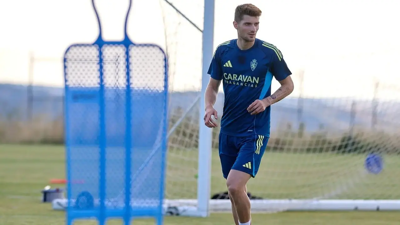 Sebastian Kosa durante un entrenamiento / Real Zaragoza