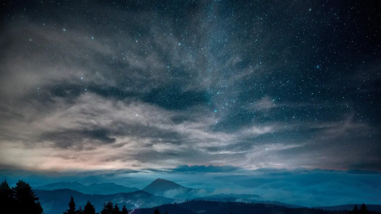 Paisaje estrellado.