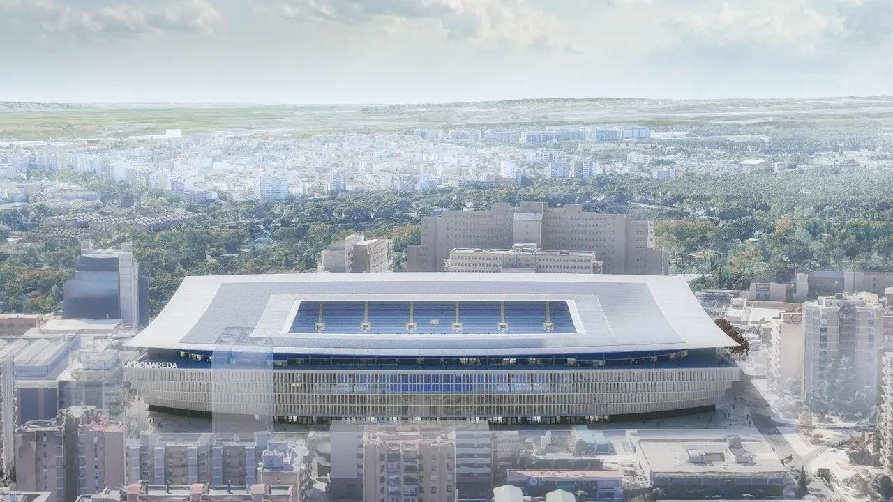 Recreaci&oacute;n de c&oacute;mo ser&aacute; el estadio Ibercaja Romareda / Ayuntamiento de Zaragoza