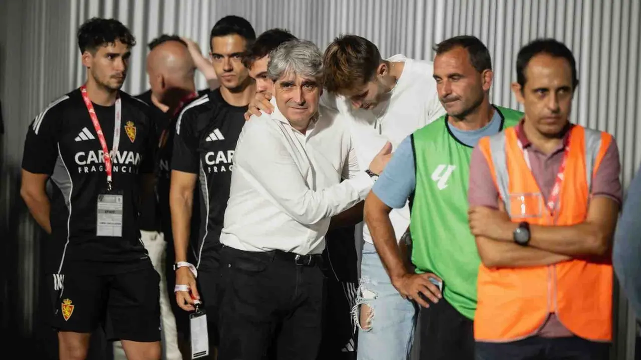 Txema Indias con el Real Zaragoza / MARCOS CEBRI&Aacute;N