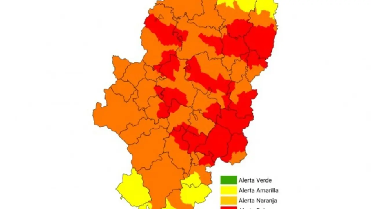 Mapa de riesgo de incendios forestales en Arag&oacute;n para el 14 de agosto de 2025.
- GOBIERNO DE ARAG&Oacute;N