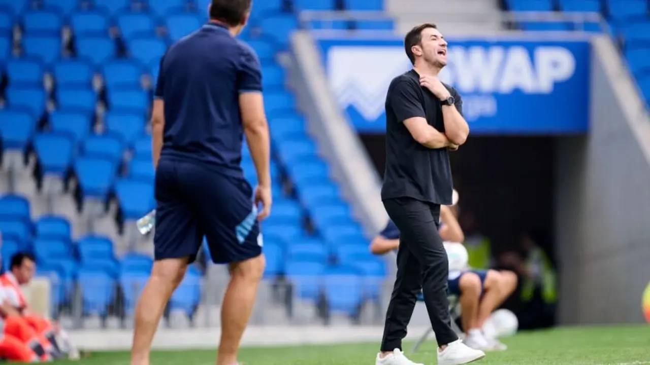 Gabi en el choque frente a la Real B / LFP