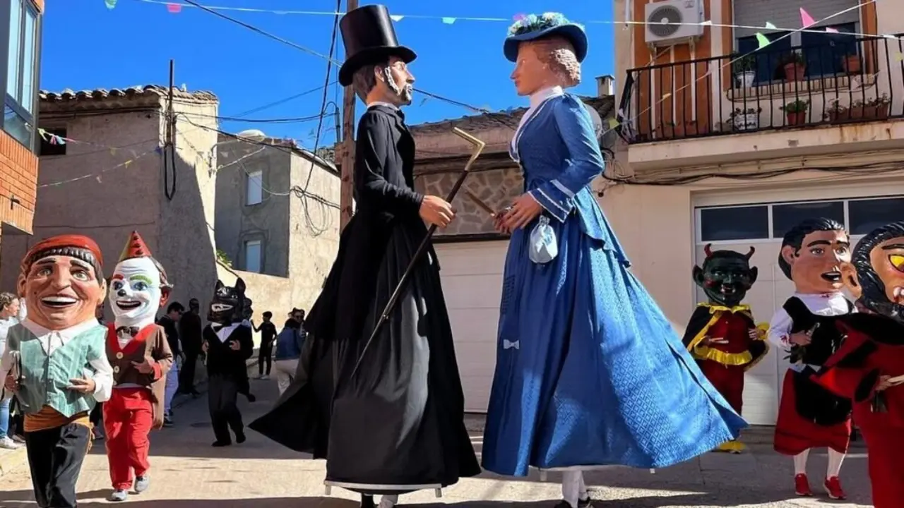 Los gigantes de los Marqueses de Linares, en Calatayud. /  Grupo Cultural AJB