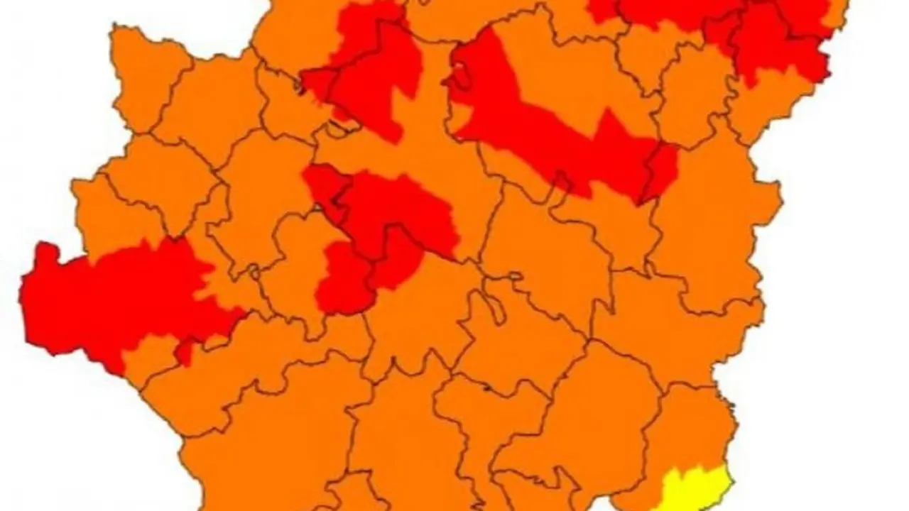 Avisos por riesgo de incendios forestales en Arag&oacute;n para el 26 de agosto de 2025. / GOBIERNO DE ARAG&Oacute;N