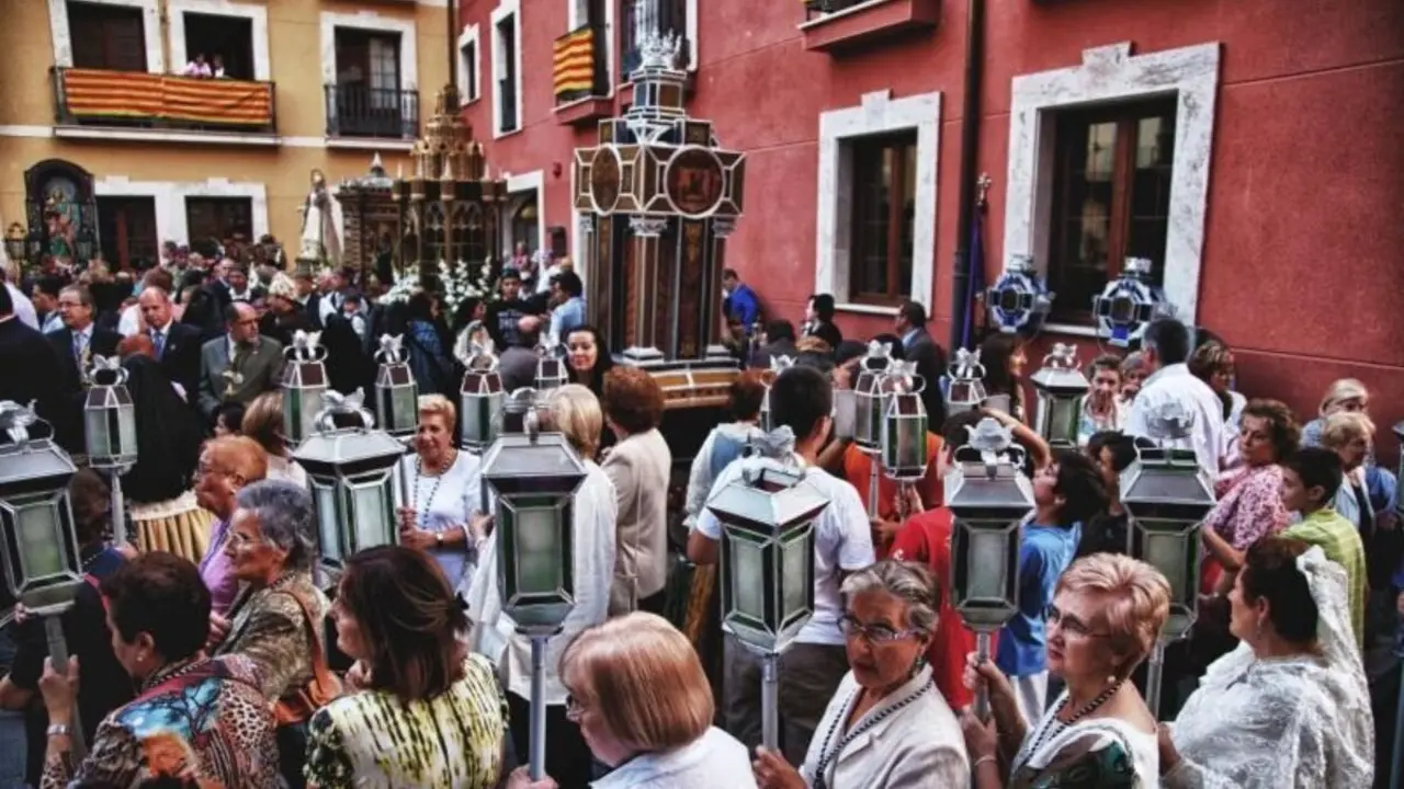 Rosario de cristal de Calatayud en las Fiestas de la Virgen de la Pe&ntilde;a. / AYTO. CALATAYUD
