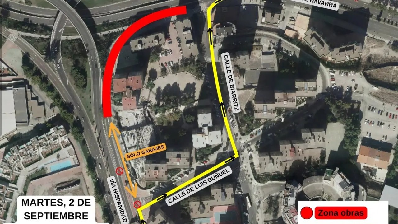 El tr&aacute;fico se cortar&aacute; este martes en el 'scalextric' de avenida de Navarra de Zaragoza. /AZ
