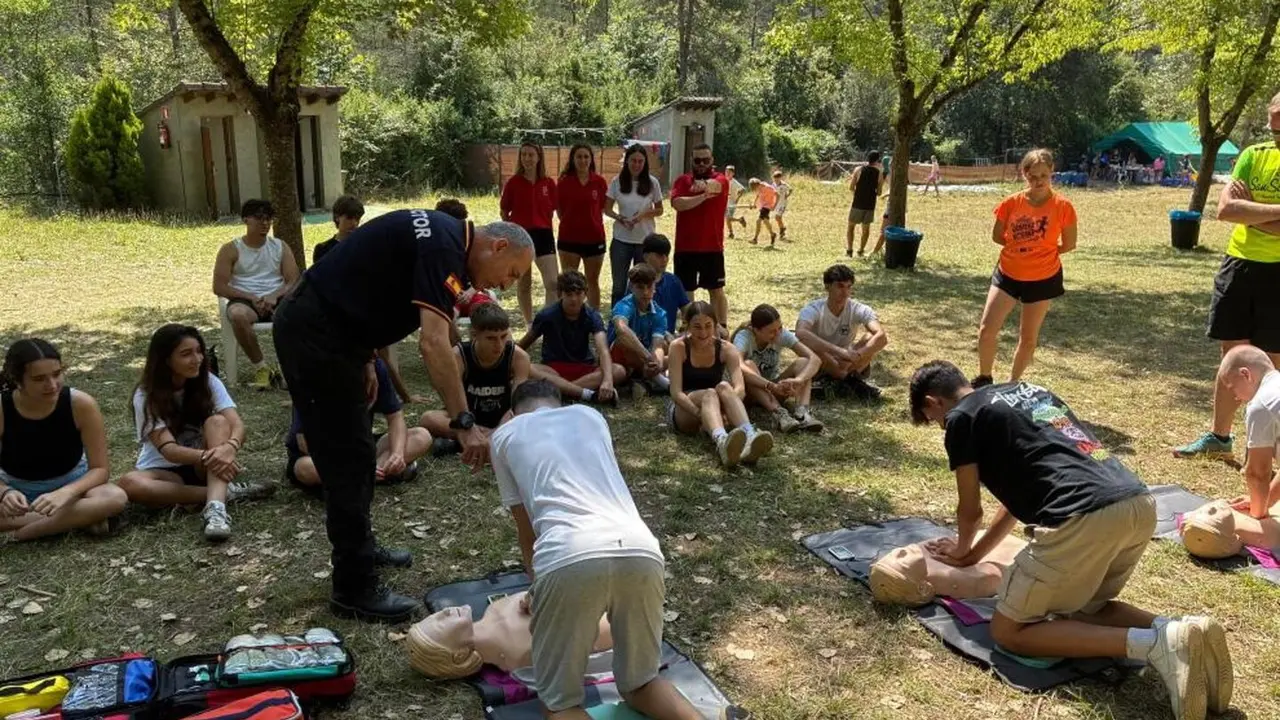 Uno de los campamentos que ha tenido lugar este verano, en Orihuela del Tremedal (Teruel). / INSTITUTO ARAGON&Eacute;S DE LA JUVENTUD