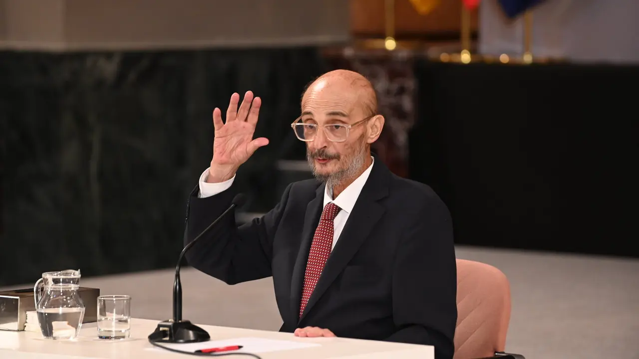 El que fuera presidente de Arag&oacute;n, Javier Lamb&aacute;n, en un acto en homenaje./ EP