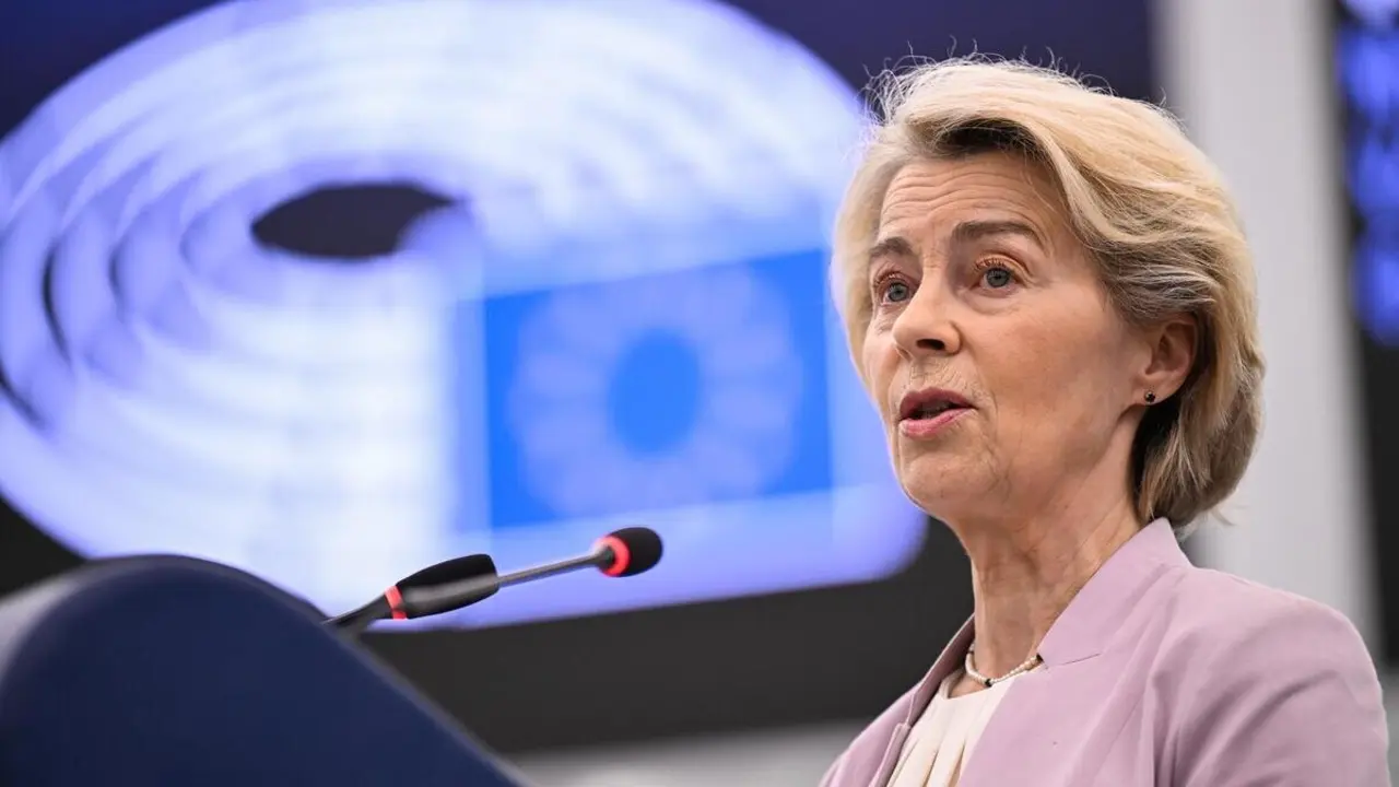 Archivo - La presidenta de la Comisi&oacute;n Europea, Ursula von der Leyen, en su intervenci&oacute;n durante un debate en el pleno del Parlamento Europeo en Estrasburgo (Francia).
- LAURIE DIEFFEMBACQ /PARLAMENTO EUROPEO - Archivo