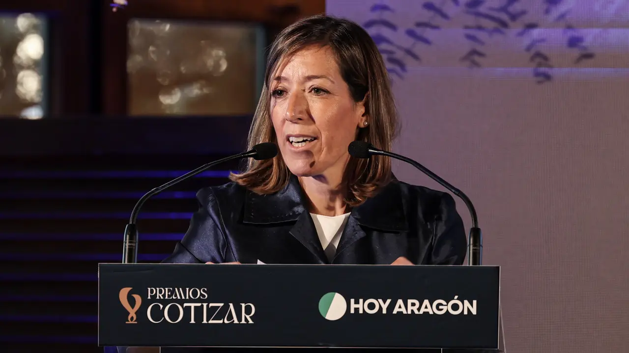 Cristina Cardona, en los Premios Cotizar 2025. / HOY ARAG&Oacute;N