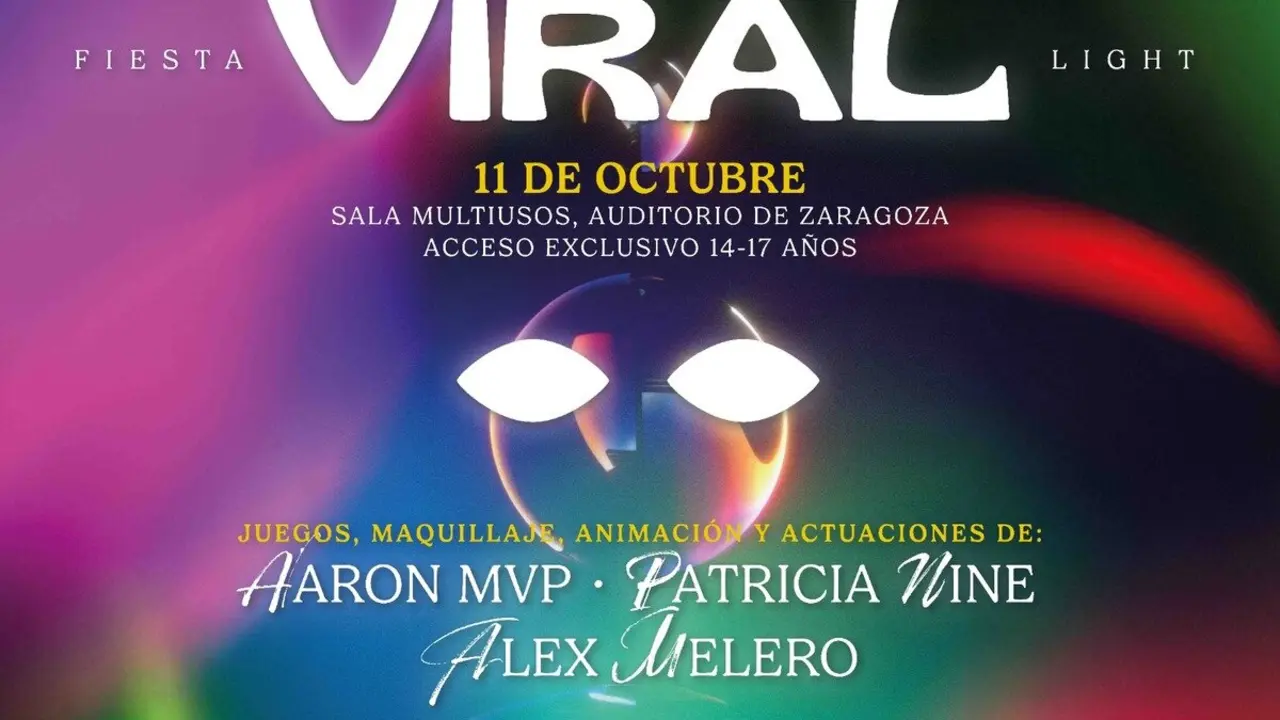 Cartel de la Fiesta Viral Light ./ Ayuntamiento de Zaragoza