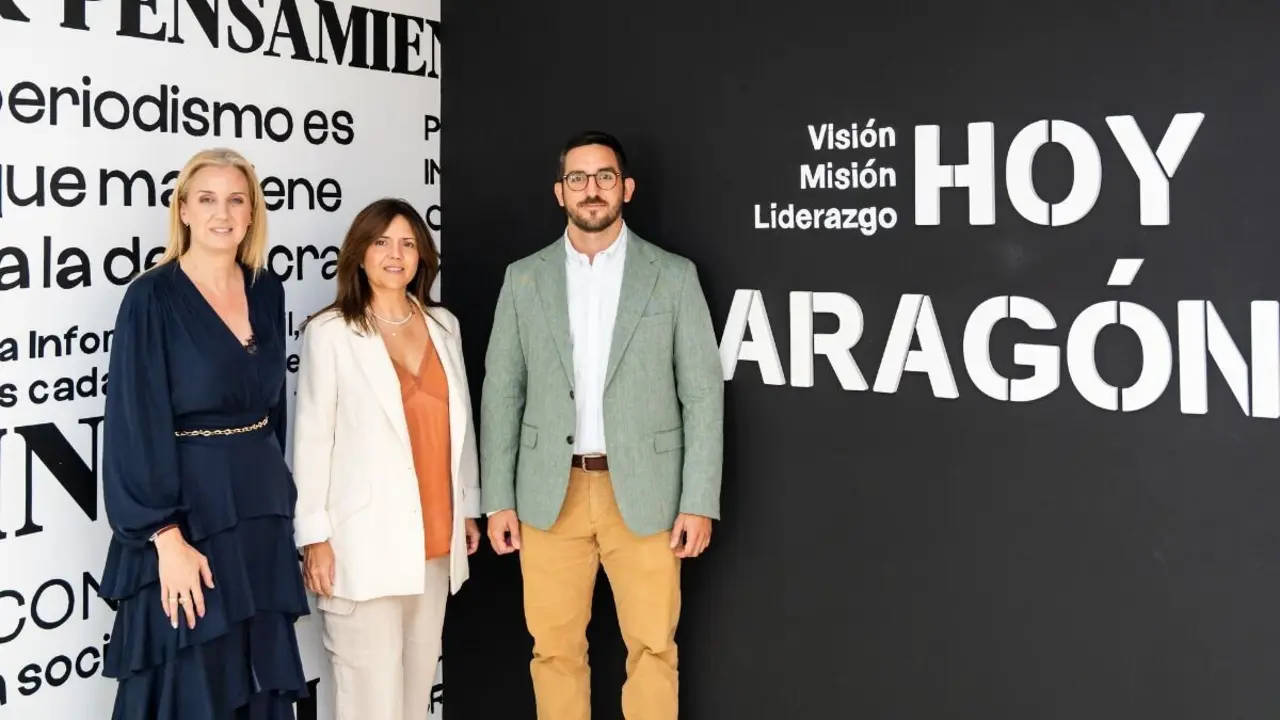 De izquierda a derecha, Laura Prada (Fundaci&oacute;n Caja Rural de Arag&oacute;n), Ruth Mayayo (Allianz Mayayo Blasco) y Luis Valer (Lujama). / &Aacute;lvaro Calvo