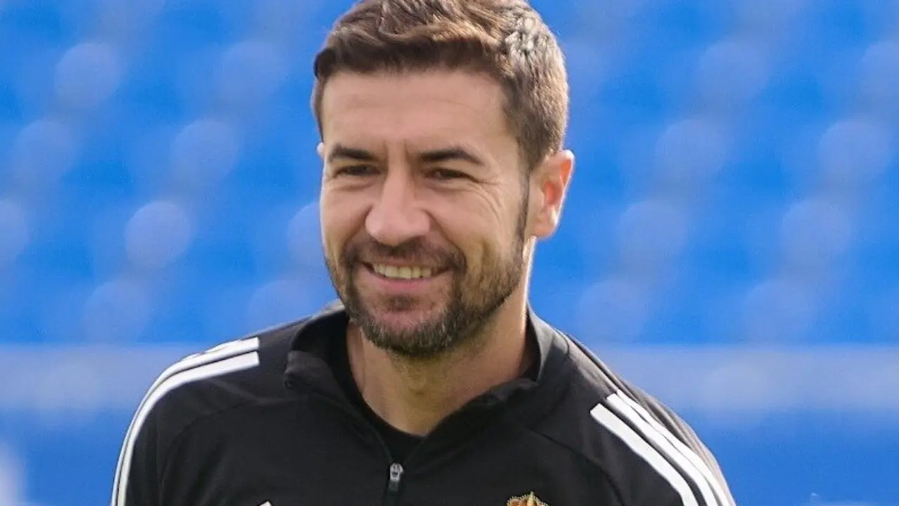 Gabi, en un entrenamiento / REAL ZARAGOZA
