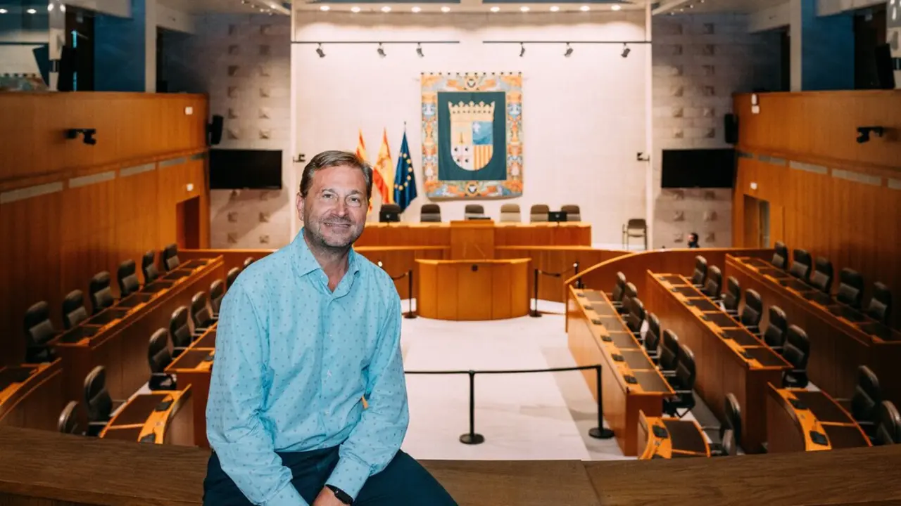 El portavoz del PP en las Cortes, Fernando Ledesma., en el hemiciclo./ &Aacute;lvaro Calvo