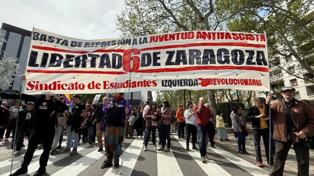 Libertad seis de Zaragoza./ @SindicaEstudian