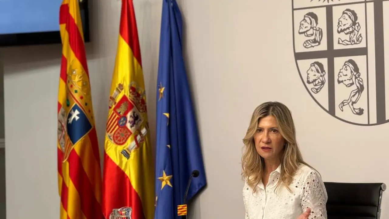Mar Vaquero, viceprepresidenta del Gobierno de Arag&oacute;n, en las Cortes./ DGA