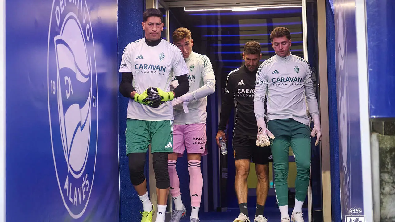 Estaban Andrada antes de su primera titularidad / Real Zaragoza